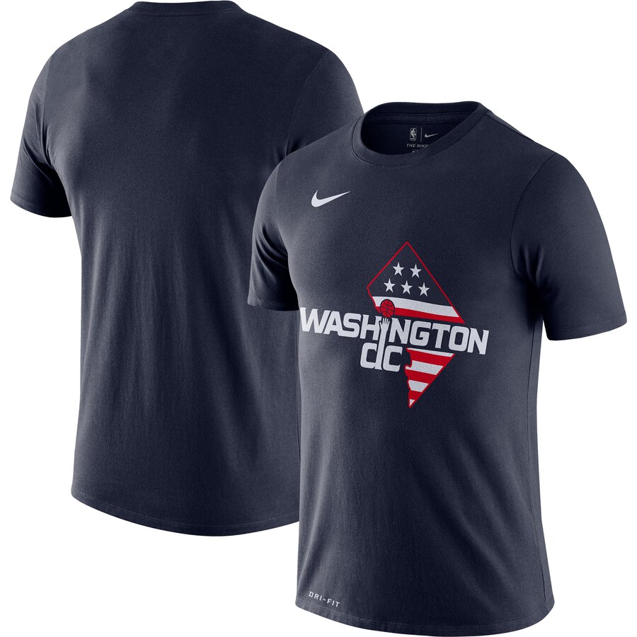 Men 2020 NBA Nike Washington Wizards Navy 201920 City Edition Hometown Performance TShirt->dallas mavericks->NBA Jersey
